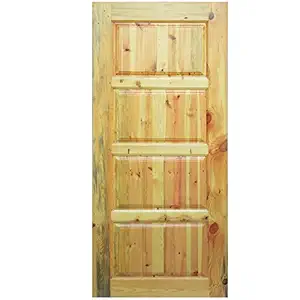 Splice Door Solid Pine Wood Door (Brown)
