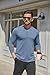 COOFANDY Men's T-Shirts Casual Long Sleeve Henley Fashion Button T-Shirts Lightweight Pullover Tops Denim Blue