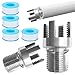 2 Stück PVC Rohrgewindeschneider, Innen Außengewindeschneider, 1/2 Zoll und 3/4 Zoll Wasserrohr Gewindeöffner mit 4 Dichtband, Wasserrohr-Gewindeschneider mit Rohreinfädler für Profis und Heimwerker