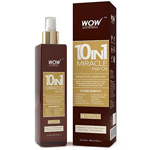 WOW Hair Oil - Reduce Hair Loss, Split Ends, Dandruff - Smooth, Thick