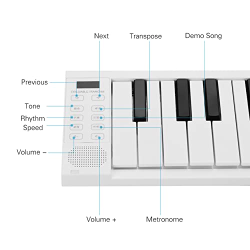 Gyj&mmm Christmas Carols Piano, Piano Portable Pliable, 88 Boutons Piano Portable avec Batterie USB Intégrée Et MIDI Via… - Les Beatles, Paul McCartney, John Lennon, RIngo Starr, George Harrison Gyj&mmm Christmas Carols Piano, Piano Portable Pliable, 88 Boutons Piano Portable avec Batterie USB Intégrée Et MIDI Via… – Image 8