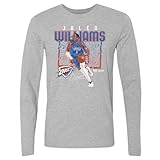 500 LEVEL Jalen Williams Oklahoma City Thunder Shattered Long Sleeve Shirt (Heather Gray, X-Large)
