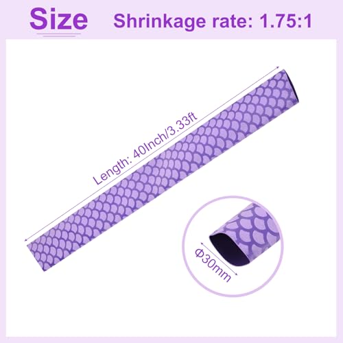 Gaine thermorétractable antidérapante et étanche violette DMiotech de 30mm