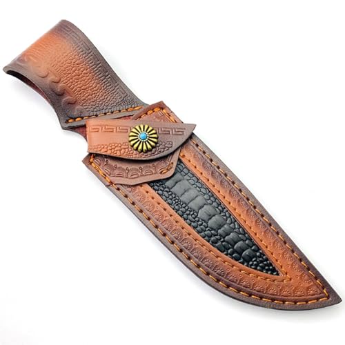 Leather Knife Sheath Fixed Blade Straight Knife Sheath Scabbard Pouch EDC Outdoor Hunting Camping...