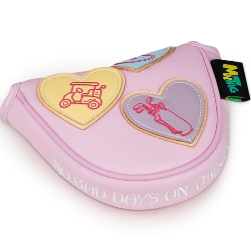 Couvre-club de golf hybride mytag rose le cadeau parfait pour golfeuse