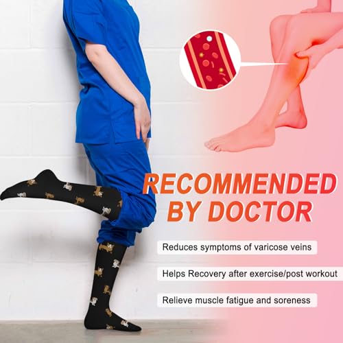 Image of 4 Pairs Compression Socks for Women Circulation-Best Support for Nurses,Running,Athletic,Travel