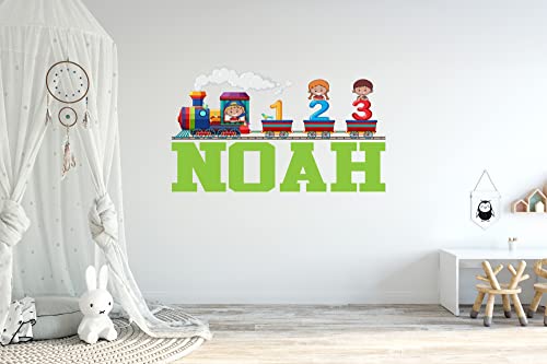 Vinilo Decorativo Infantil Tren Personalizable 20x12 in miniatura 4