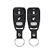 Ejoyous Car Central Locking Kit, 4PCS Universal Car Door Lock 12V Door Lock Actuator Keyless Entry System with 2 Remotes Fobs Keys Black