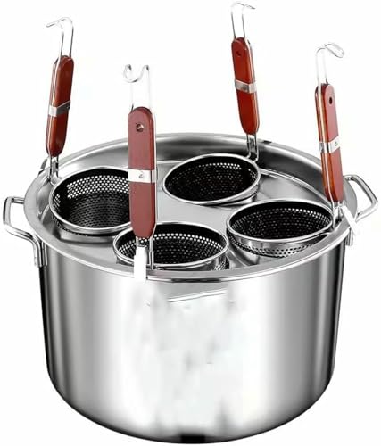 Ensemble cuiseur à pâtes en acier inoxydable durable avec passoire