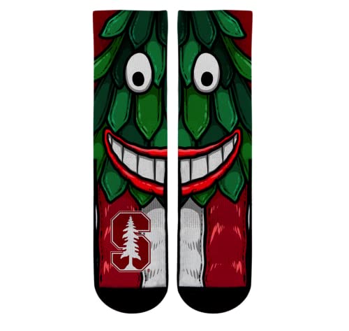 Rock 'Em Elite Stanford Cardinal Mascot NCAA Licensed Crew Socks (L-XL)