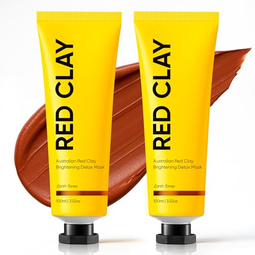 YUJIAS Australian Red Clay Face Mask Mineral-Rich Detox Mud Mask with Kakadu Plum Gentle Clay Mask for All Skin Types 3.52 oz (2)