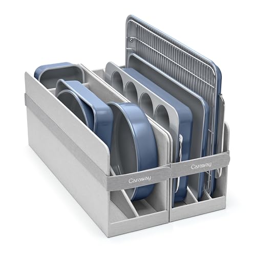 Caraway-Nonstick-Ceramic-Bakeware-Set-11-Pieces-Baking-Sheets-Assorted-Baking-Pans-Cooling-Rack-Storage-Aluminized-Steel-Body-Non-Toxic-PTFE-PFOA-Free-Slate Caraway Nonstick Ceramic Bakeware Set 11 Pieces Baking Sheets Assorted Baking Pans Cooling Rack Storage Aluminized Steel Body Non Toxic PTFE PFOA Free Slate