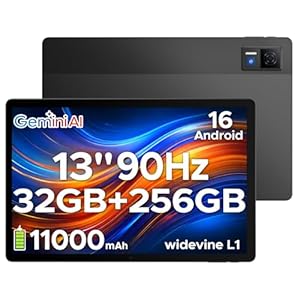 DOOGEE U13 (2026) 13 Inch Tablet, Newest Android 16 Tablet with Gemini AI, 32GB+256GB/2TB, 11000mAh, 2.2GHz Octa-Core Gaming Tablets, Quad Speakers | Netflix | 5G WiFi Android Tablets, 4-Year Warranty