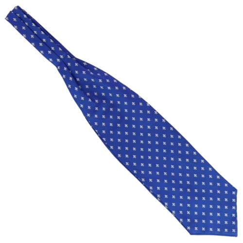 Foulard Ascot fleurs de lys accessoire homme soie fabriqué en Italie