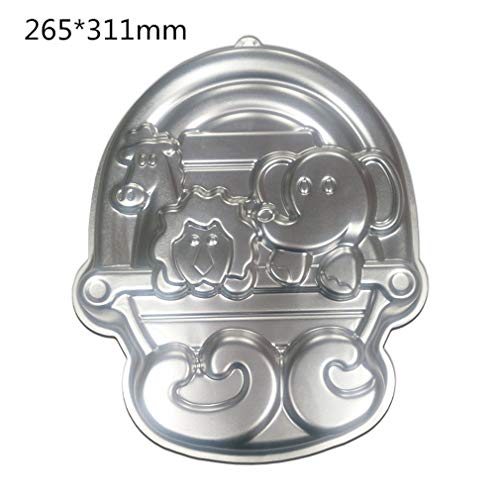 Image of Ulalaza 3D Animal Baking Pan Aluminum Cake Mold DIY Birthday Cake Mould Kitchen Supplies