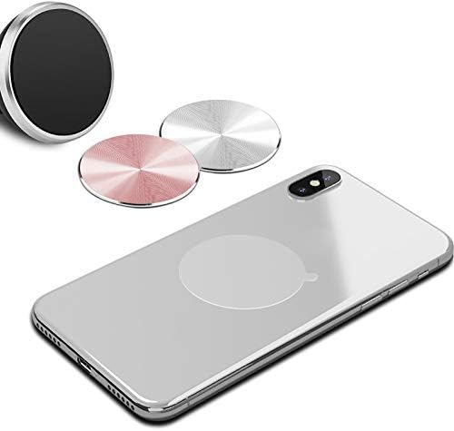 Miniatura 9 de SALEX Juego de 4 placas de metal de repuesto para soporte magnético para teléfono. Kit de 4 discos redondos sin agujeros para montaje en coche,