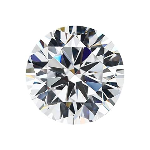 100PCS 3.5~6.5mm 5A Round Machine Cut White Cubic Zirconia Stones Loose CZ Stones JIANGYUANGEMS, 6 mm, cubic zirconia Cover