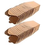 Generisch 50 Stück Chinesische Takeaway Pappschachteln mit Metallgriff 26oz Tragbare Essensboxen für Reis Hähnchen Pommes Robuste Restaurantverpackung für Picknick Büro