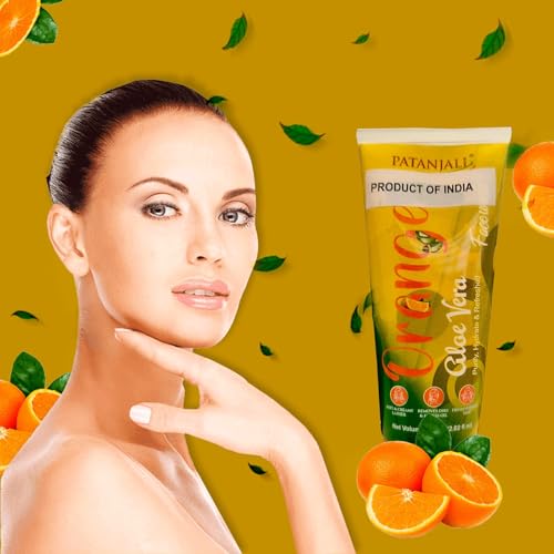 Image of Patanjali Face Wash - Orange And Aloevera (60g) (Pack of 3)