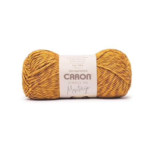 Image of Caron Simply Me Montage Soft Yarn for Crocheting, Tigers Eye, 2-Pack