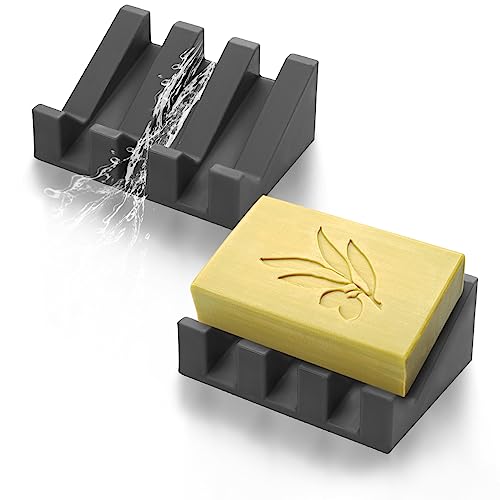 Reviews de Jabonera para Regadera favoritos de las personas. 48 Jedids Jabonera de Silicona, Jabonera Autovaciante en para Ducha, 2 Escurridores de Silicona Autodrenantes para Jabón de Barra de Ducha, Baño/Cocina
