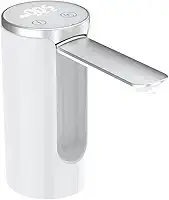 Bomba De Água Galão Recarregavel bebedouro Dispensador sugador puxador Automático Display Digital e Botão Smart Touch Linha Premium (Branco)