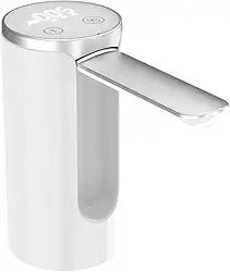Bomba De Água Galão Recarregavel bebedouro Dispensador sugador puxador Automático Display Digital e Botão Smart Touch Linha Premium (Branco)