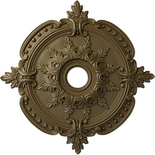 Image of Ekena Millwork CM28BEMMF Benson Classic Ceiling Medallion, Mississippi Mud, 28 3 /8 inchOD x 3 3 /4 inchID x 1 5 /8 inchP