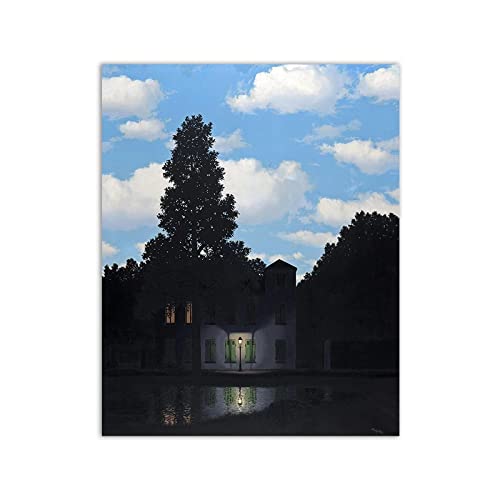 Tableaux célèbres de Rene Magritte : toile Empire Of Light 40x50cm pour salon