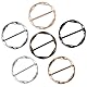 Mabor 6 Stück Metall T Shirt Clips Schal Ring Clip Runder Schnalle Gürtelschnalle für Damen Shawl Buckle für Frauen Mädchen Kleidung Eckknopf Kleid Hut Gürtel Schal Dekor Clip