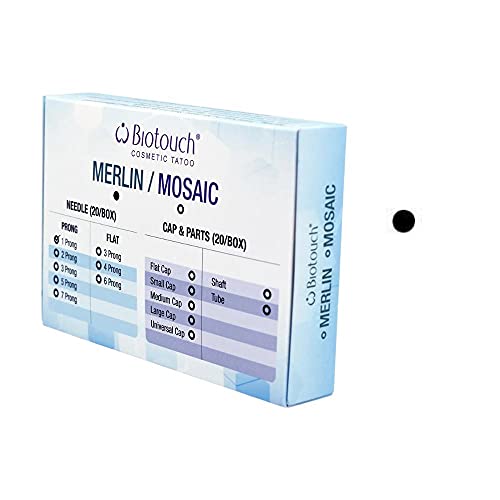Round Needles Biotouch 1 Prong 20 Pieces Deluxe Merlin Machine Permanent Makeup #TOP2