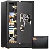 Large Fireproof Safe for Home Use, Heavy Duty Home Safes Water and Fireproof with Fireproof Bag, Electronic Keypad Keys and Inner Cabinet, Anti-Theft Fire Proof Safe Box for Home Office (4.0 Cub)