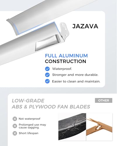 Image of 84 Inch Industrial Ceiling Fan Without Light, Brushed Nickel Outdoor Model for Covered Areas, 8 Aluminum Blades, Powerful Airflow, Modern No-Light Design, CF04NBN-84