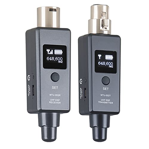 Zonykabu Microphone Wireless System Wireless Microphone Adapter Uhf Wireless Transmitter And Receiver, Compatible With Shure Dynamic Microphones, Mixers, Pa Systems And Digital And Guitar Instruments #TOP11