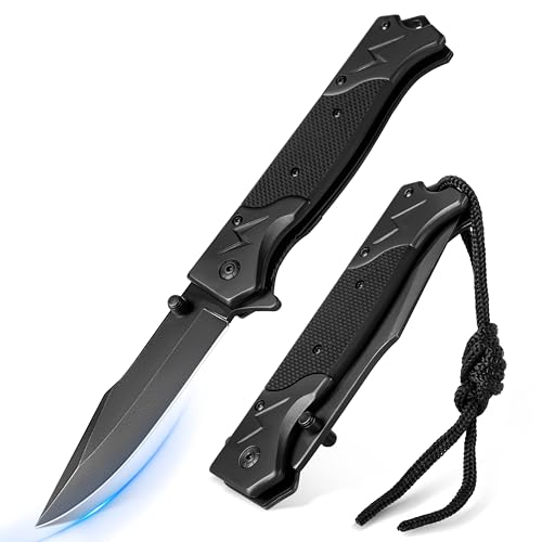 Rolgno Couteau Pliant en Acier Inoxydable, Couteau de Poche pour Homme, Couteau Personnalisé Homme EDC avec Clip de Poche Rolgno Couteau Pliant en Acier Inoxydable, Couteau de Poche pour Homme, Couteau Personnalisé Homme EDC avec Clip de Poche