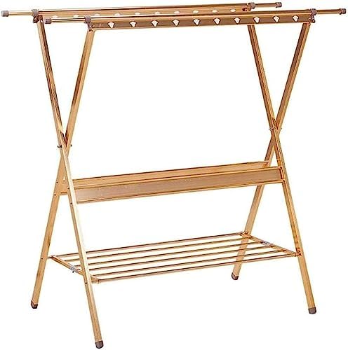Foldable Stainless Steel Drying Rack - Space-Saving Clothes Rack for Home, Heavy-Duty, Convenient Storage Solution for Laundry and Drying Needs