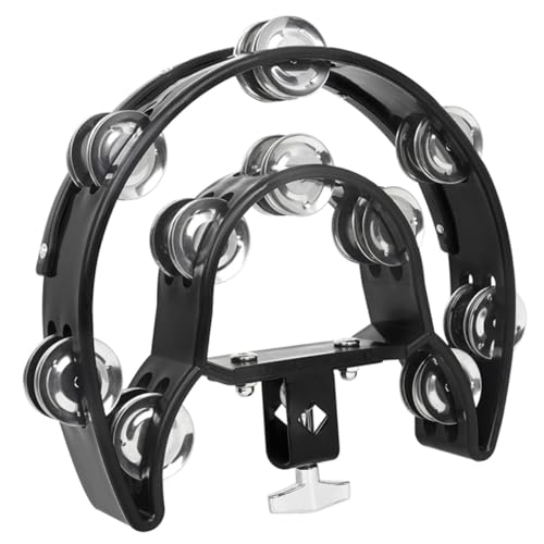 NULYLU Double Row Tambourine Hand Bell Made from Material Suitable for Levels Portable Music Educational Toy