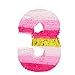 Number 3 Pinata, Pink and Gold for Girls 3rd Birthday Party Decorations, Small, 16.5x11x3 in