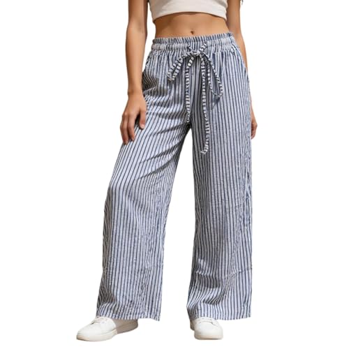 Pantalon de loisirs d'été à jambe droite femme fluide et pantalon de bureau respirant