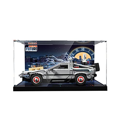 DioMate Baustein Acryl Vitrine,passend für staubdichte Vitrine von Lego 10300 Zurück in die Zukunft Zeitmaschine…
