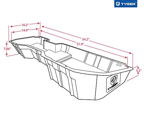 Tyger Auto Underseat Storage Box Compatible With 2014-2018 Chevy Silverado / Gmc Sierra Ld; 2015-2019 Silverado / Sierra Hd Crew Cab | Black Rear Under Seat Storage Organizer Cargo Box | Tg-Cb5C2238 #TOP5