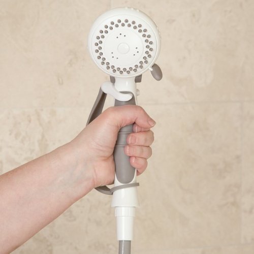 Regadera de mano con control de pausa, blanca miniatura 1