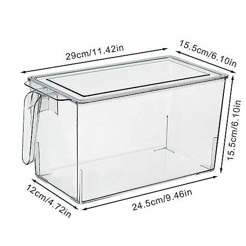 Leak Proof Clear Food Storage Containers with Lid and Handle for Kitchen (Clear) - image 7