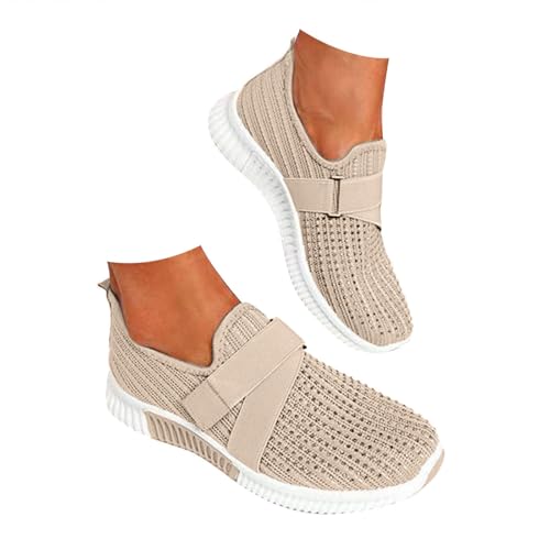 Casual Sneakers for Women Mesh Breathable Wide Width Walking Shoes Women's Comfort Fashion Sneakers Adjustable Hook and Loop Closure Non Slip Lightweight Tennis Sports Jogging Shoes