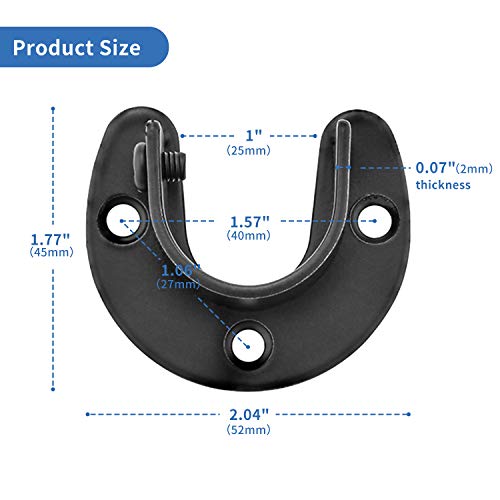 Rise age Stainless Steel Closet Rod Brackets, 1 Inch Diameter Closet