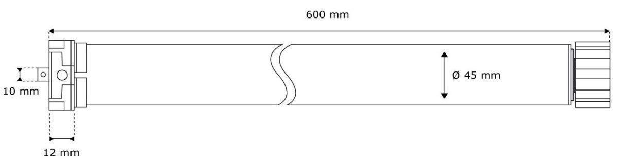 PALMAT Motor Tubular de Persiana con Control de Radio Integrado Que Incluye un Mando a Distancia de 8 Canales (SW40 / 25 Capacidad de elevación)