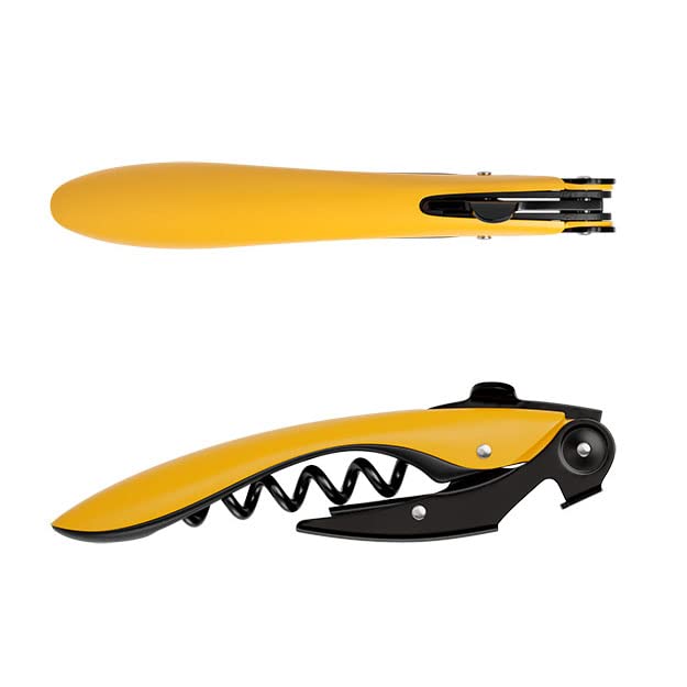 Koala Spain High Tech Two-Stroke Corkscrew, Patented Automatic Tab, Yellow - Image 4