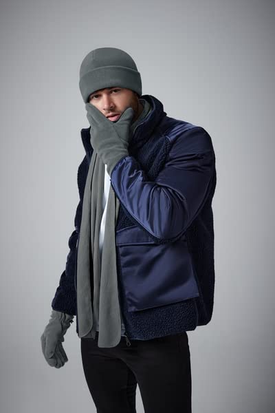 COOZO Bufanda de Lana Reciclada chal de invierno unisex color gris 6