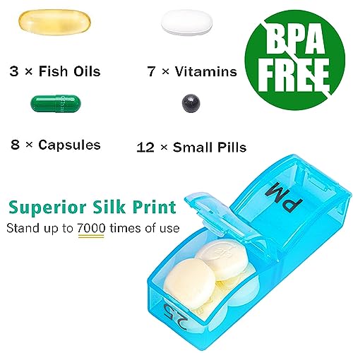 Goldmiky Pillendoos,Pillendoos Container,Reisorganizer Voor Geneesmiddelen,Maandelijks, 's Ochtends Middags,Avond,Tablettenorganizer,Grote Pillendoos,Medicijnen,32 Dagen,BPA-vrij - Afbeelding 4