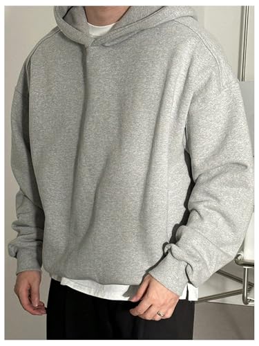 SOLY HUX Men's Hoodies Pullover Long Sleeve Drop Shoulder Basic Pullover Fall Acid Wash Plain Sweatshirt3
